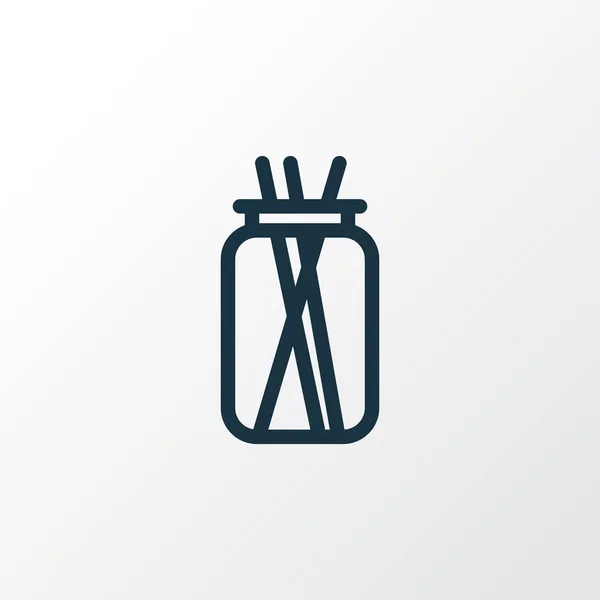 蝋燭アイコン ライン シンボル。トレンディなスタイルのプレミアム品質分離香要素. — ストックベクタ