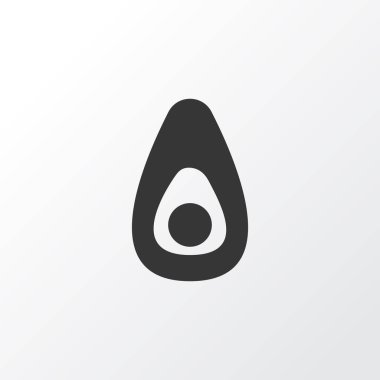 Avokado simgesi simgesi. Premium kalite izole guacamole öğe trendy tarzı.