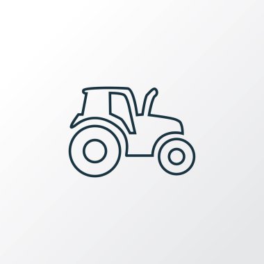 Çekici ikon çizgisi sembolü. Premium kalite izole edilmiş tarımsal otomobil elementi modada.
