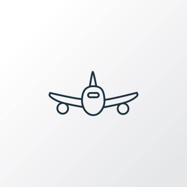 Uçak simgesi satır sembolü. Premium kalite izole uçak öğe trendy tarzı.