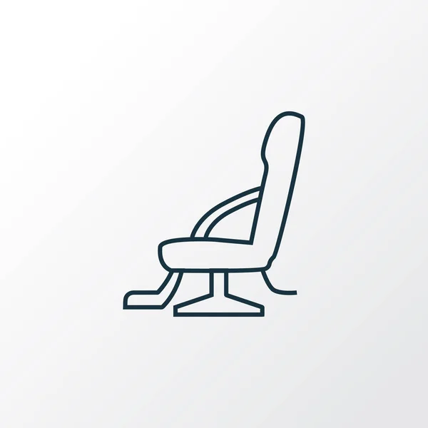 Simbolo linea icona sedia barbiere. Elemento di arredo barbiere isolato di alta qualità in stile trendy . — Vettoriale Stock
