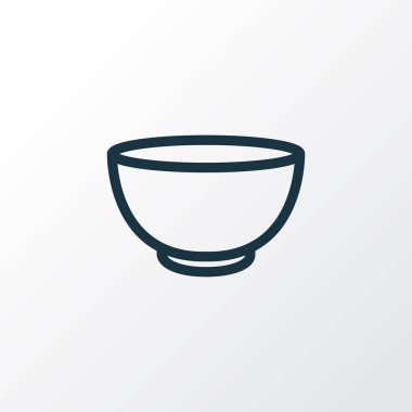 Kase simgesi satır sembolü. Premium kalite izole çorba öğe trendy tarzı.