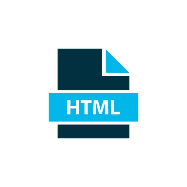 文件 Html 图标有色符号。时尚风格中的优质分离 html5 元素. — 图库照片