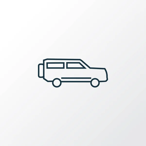 SUV-ikonen linjesymbol. Premium kvalitet isolerade jeep element i trendig stil. — Stockfoto