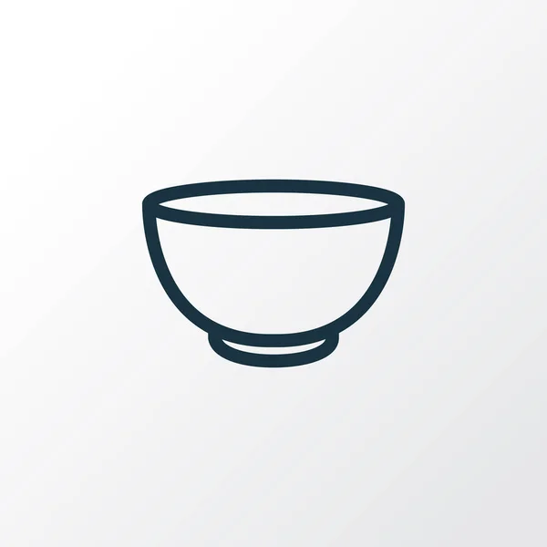 Bowl icon line symbol. Premium quality isolated soup element in trendy style. — Stock Photo, Image