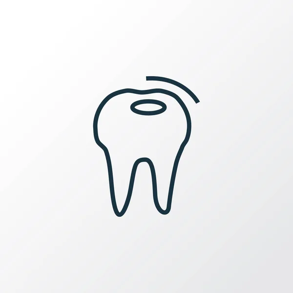 Bad tooth icon line symbol. Premium quality isolated decay element in trendy style.