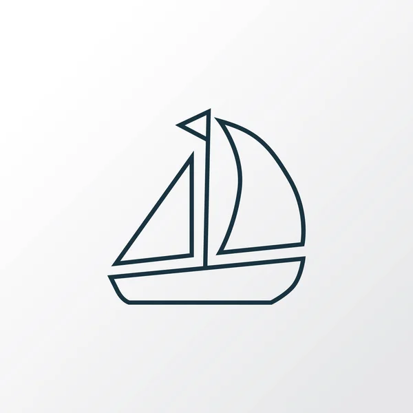 Символ рядка значка корабля. Високоякісний ізольований елемент яхти в модному стилі . — стокове фото