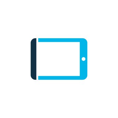 Tablet simgesi renkli sembol. Premium kalite izole avuçiçi öğe trendy tarzı.