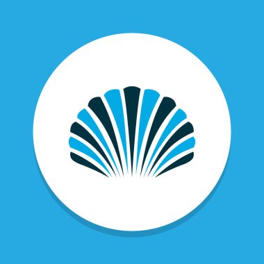 Deniz kabuğu renkli sembol simge. Premium kalite izole kabuk moda stil öğesinde.