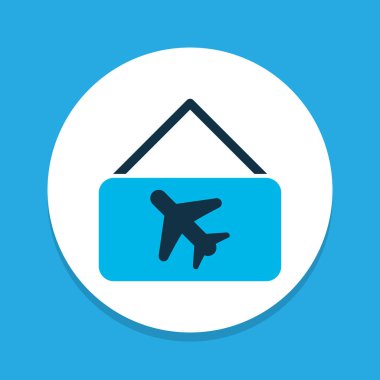 Resim uçak simgesi renkli sembol. Premium kalite izole uçak Başlık öğesi trendy tarzı.