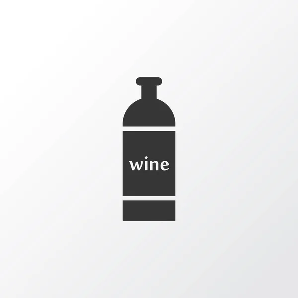 Botella de vino icono símbolo. Elemento cabernet aislado de primera calidad en estilo moderno . — Vector de stock