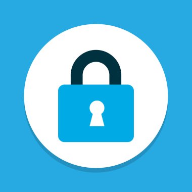 Kilit simgesi renkli sembol. Premium kalite izole kapalı öğesinde trendy tarzı.