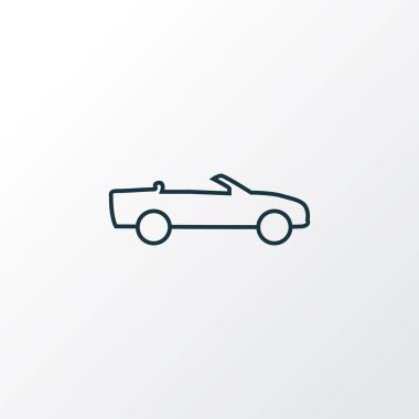 Cabriolet simgesi satır sembolü. Premium kalite izole araba öğe trendy tarzı.