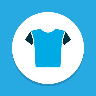 Bluz simgesi renkli sembol. Sigorta primi izole kalite t-shirt moda stil öğesinde.