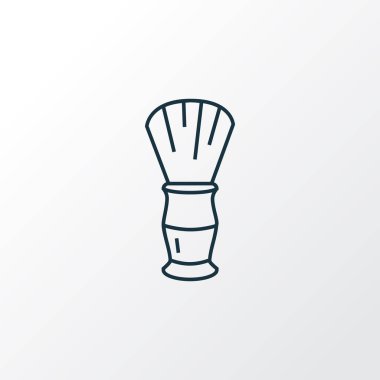 Tıraş fırça simgesini satır sembolü. Premium kalite izole tıraş makinesi öğe trendy tarzı.