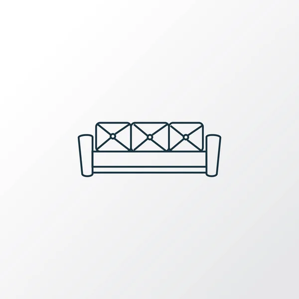 Couch Symbolzeile Symbol. Isoliertes Sofa-Element in hochwertiger Qualität im trendigen Stil. — Stockvektor