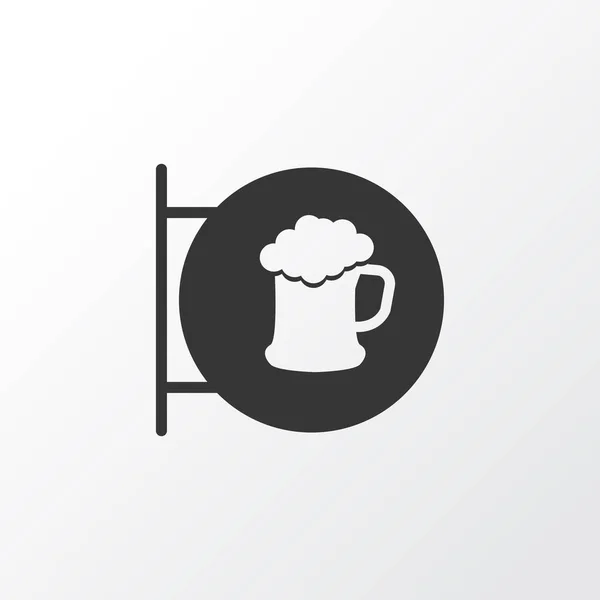 Símbolo del icono de la placa. Elemento de signo de cerveza aislada de calidad premium en estilo moderno . — Vector de stock