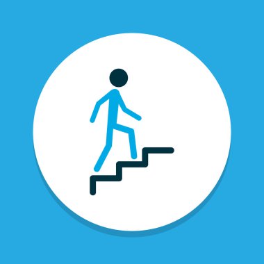 Simge renkli sembol tırmanma. Premium kalite izole merdiven öğe trendy tarzı.