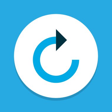 Sağ simge renkli sembol yenileyin. Premium kalite izole yeniden moda stil öğesinde.