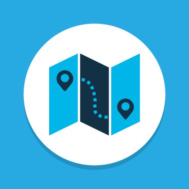 Rota kutsal kişilerin resmi renkli sembol ile eşleyin. Premium kalite izole kılavuz öğesi trendy tarzı.