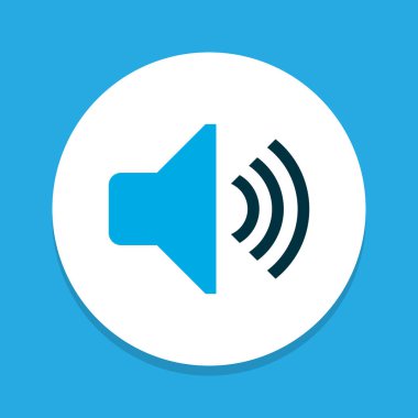 Ezânı simgesi renkli sembol. Premium kalite izole megafon öğe trendy tarzı.