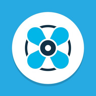 Fan simge renkli sembol. Premium kalite izole havalandırma öğe trendy tarzı.