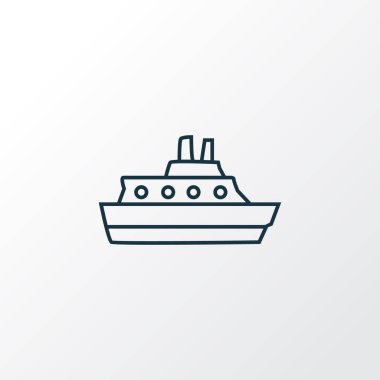 Seyir simgesi çizgisi sembolü. Moda tarzında birinci kalite izole araç ögesi.