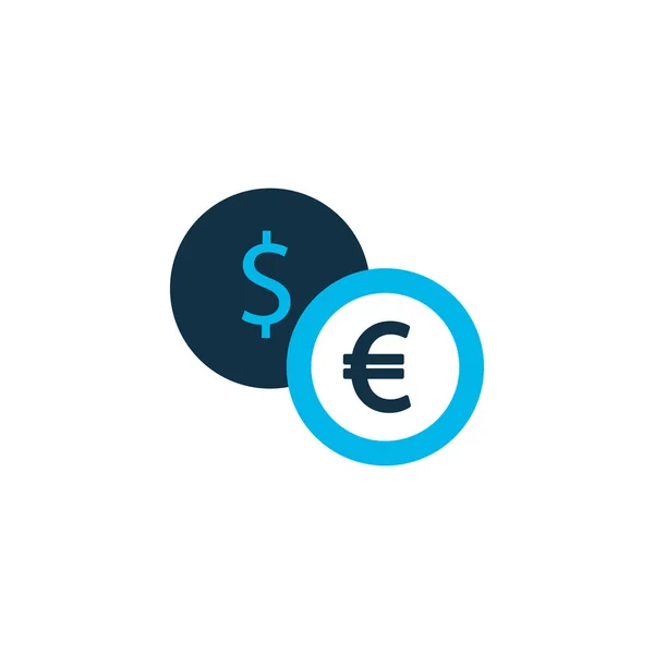 Utbyte pengar ikonen färgad symbol. Premium kvalitet isolerade valuta element i trendig stil. — Stock vektor