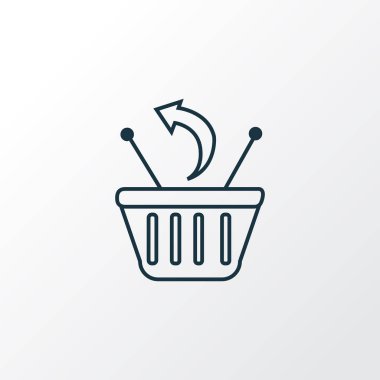 Döner simgesi satır sembolü. Premium kalite izole kaldırma öğesi trendy tarzı.