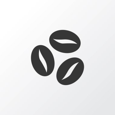 Kahve çekirdekleri simgesi simgesi. Premium kalite izole kafein öğe trendy tarzı.