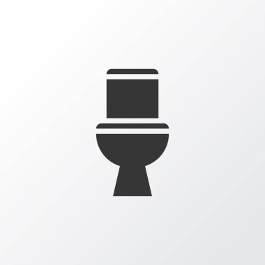 Tuvalet simgesi simgesi. Üstün kaliteli moda stil öğesinde wc izole.