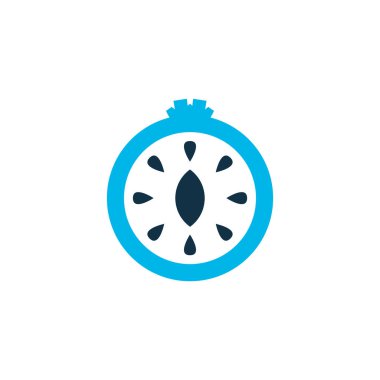 Domates dilim simgesi renkli sembolü. Premium kalite izole gıda öğe trendy tarzı.