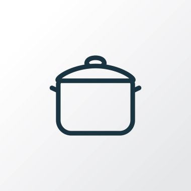 Tencere simgesi satır sembolü. Premium kalite izole güveç öğe trendy tarzı.