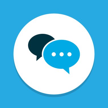 Yorum simge renkli sembol. Premium kalite izole sohbet öğesinde trendy tarzı.