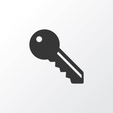 Anahtar simgesi simgesi. Premium kalite izole kilit öğesi trendy tarzı.