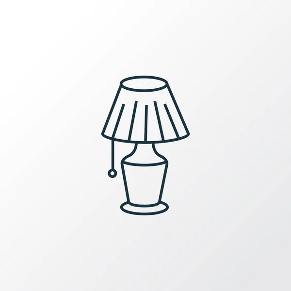Icono de lámpara símbolo de línea. Elemento de luz aislado de primera calidad en estilo moderno. — Archivo Imágenes Vectoriales