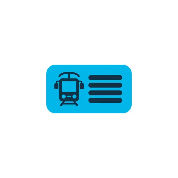 Χρωματιστά σύμβολο εικονίδιο εισιτήριο τρένου. Πριμοδότηση ποιότητας απομονωμένες εισόδου στοιχείο σε μοντέρνο στυλ. — Διανυσματικό Αρχείο
