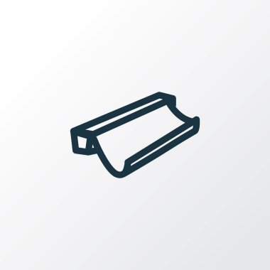 Kağıt simgesi çizgisi sembolü pişiriyorum. Moda biçiminde birinci kalite izole folyo ögesi.