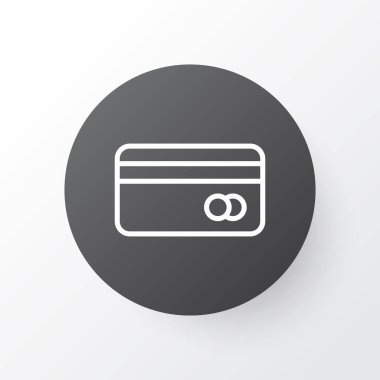 Kredi kartı simgesi simgesi. Premium kalite izole plastik kart öğe trendy tarzı.