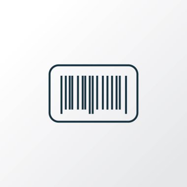 Barkod simge satır sembolü. Premium kalite izole identification ögesi trendy tarzı.