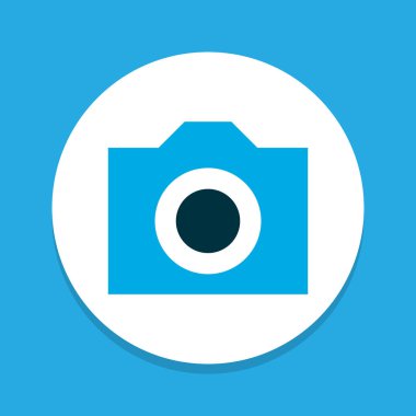 Kamera simgesi renkli sembol. Premium kalite izole fotoğraf öğesi trendy tarzı.