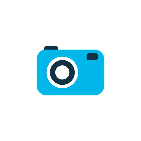Camera pictogram gekleurde symbool. Premium kwaliteit geïsoleerd opname element in trendy stijl. — Stockvector