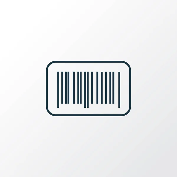 Barcode Ikonen Linjesymbol Premium Kvalitet Isolerade Identifiering Element Trendig Stil — Stock vektor