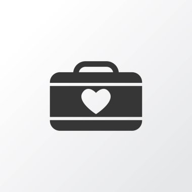 Bavul kadın simgesi simgesi. Premium kalite izole portföy öğe trendy tarzı.