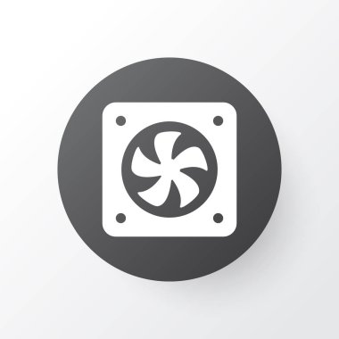 CPU fan simgesi simgesi. Premium kalite izole bilgisayar havalandırma öğe trendy tarzı.