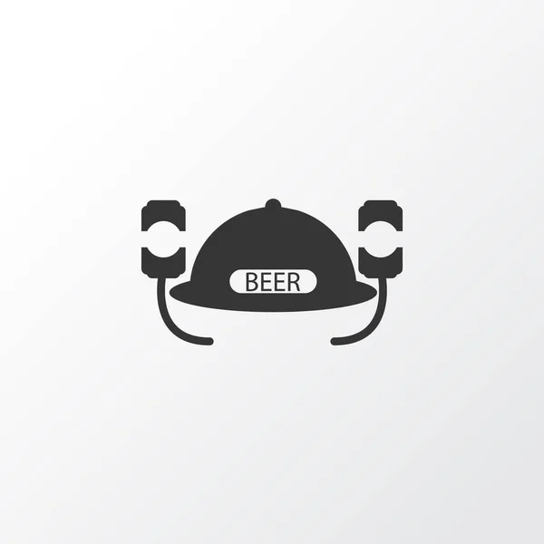 Simbolo icona casco birra. Elemento di cappello isolato di qualità premium in stile trendy . — Vettoriale Stock