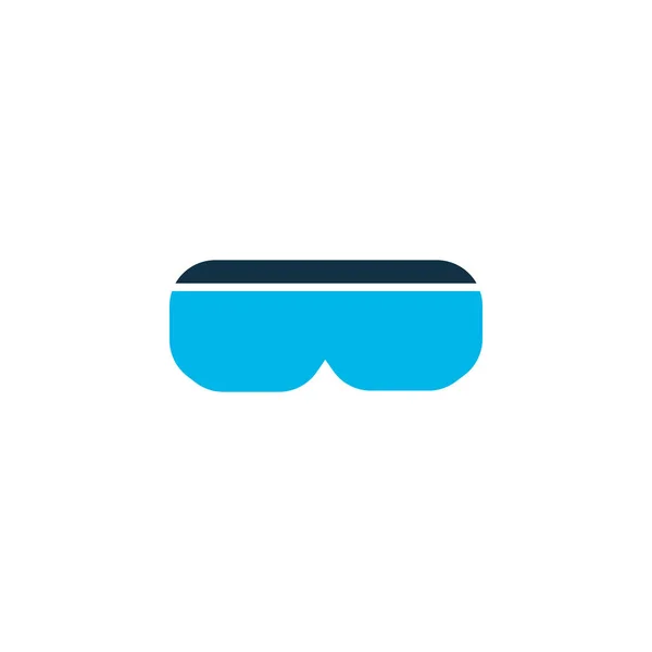 Vr bril pictogram gekleurde symbool. Premium kwaliteit geïsoleerd 3d bril element in trendy stijl. — Stockvector
