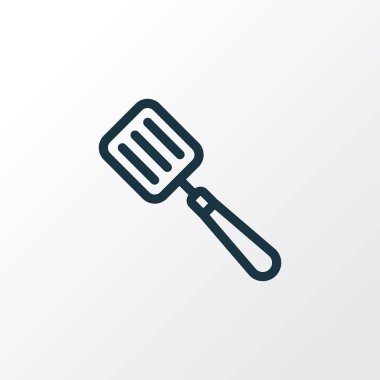 Spatula simgesi satır sembolü. Premium kalite izole dishware öğe trendy tarzı.