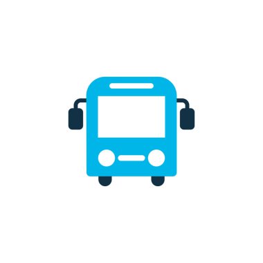 Otobüs simgesi renkli sembol. Premium kalite izole autobus öğe trendy tarzı.