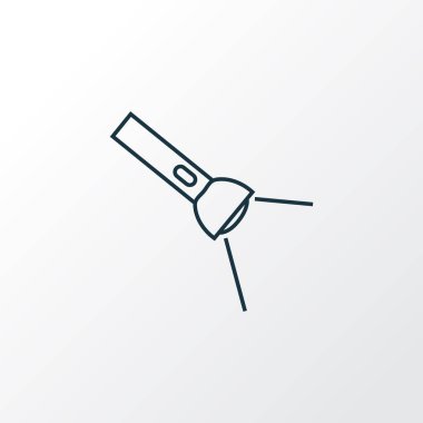 Birden parlamak ışık simgesi satır sembolü. Premium kalite izole meşale öğe trendy tarzı.